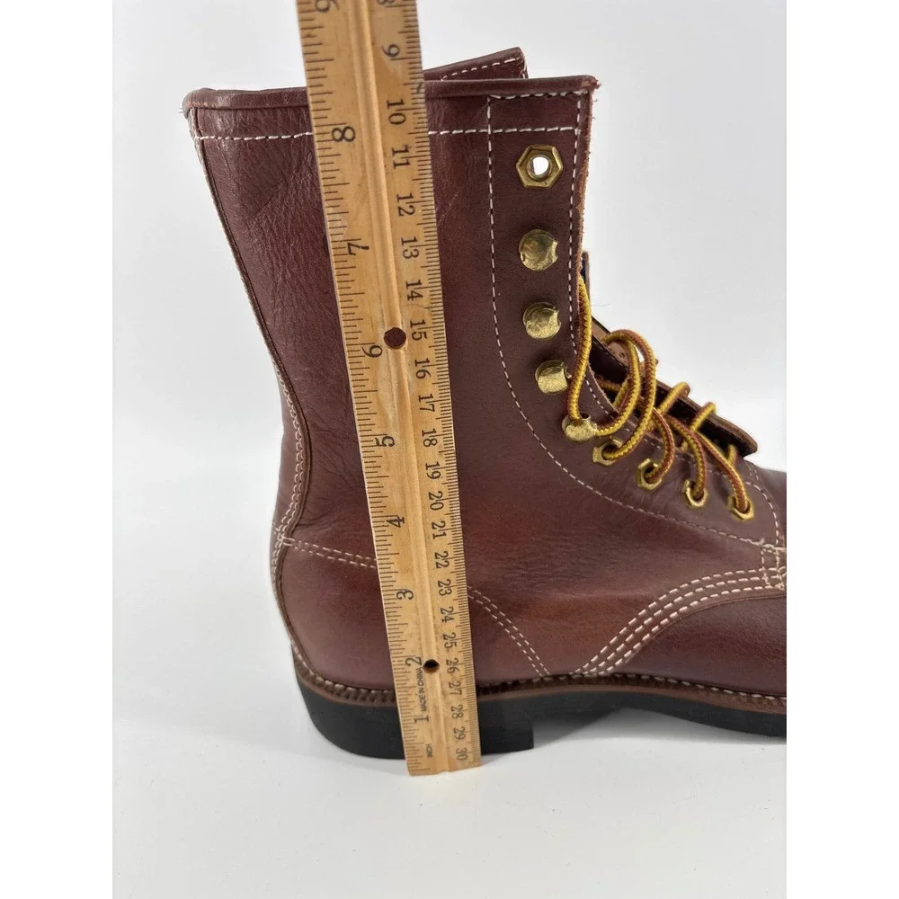 VTG Deadstock Georgia Boot‎ Carbo-Tec Mens Steel Toe Leather Made in USA 7 NWT